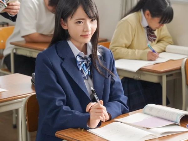 【禁断の学園ラブ】『先生…好き♡』純情美少女が教室で大胆変身!制服の下は発情コスプレ、先生のチンポに夢中なウブな女子高生の秘密のSEX!